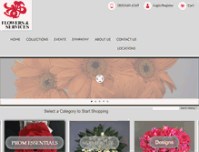 Tablet Screenshot of flowersandservices.com